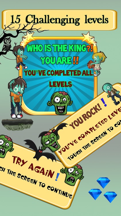 Zombies vs Bats - Rock Climbing Game screenshot-4