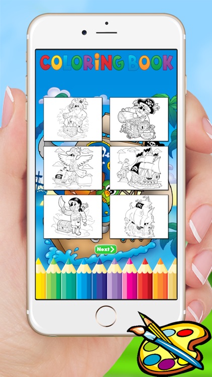 Pirate Coloring Book - Sea Drawing for Kids Free Games screenshot-4