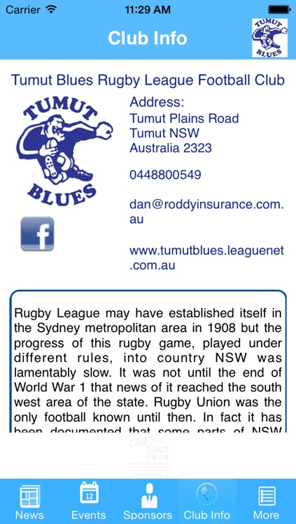 Tumut Blues Rugby League Club