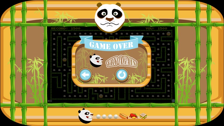 Pac Panda - kung fu man and monsters in 256 endless arcade maze