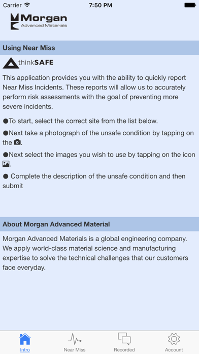 How to cancel & delete Near Miss - Morgan Advanced Materials from iphone & ipad 1