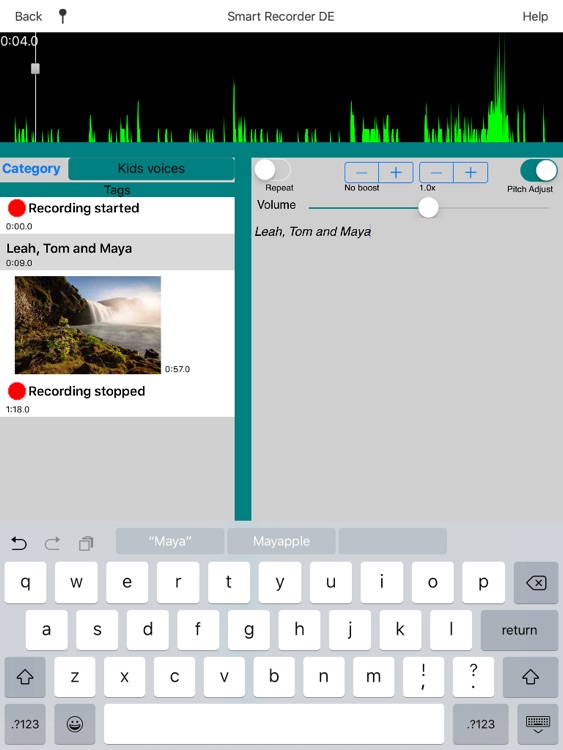 Smart Recorder DE Classic for iPad - The music and voice recording app screenshot-3