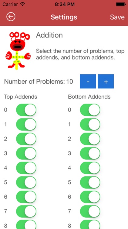 Math Facts With Monsters