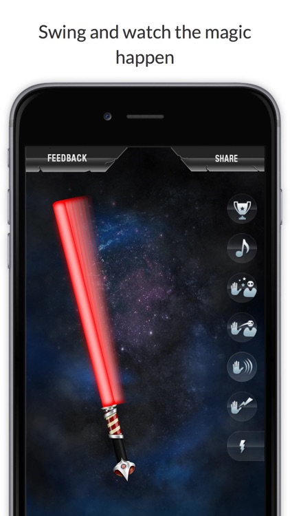 Crystal Saber of Light - The ultimate light saber experience in your pocket