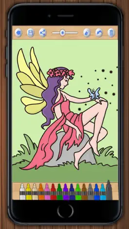 Game screenshot Paint fairies – coloring book of princesses and fairy tales hack