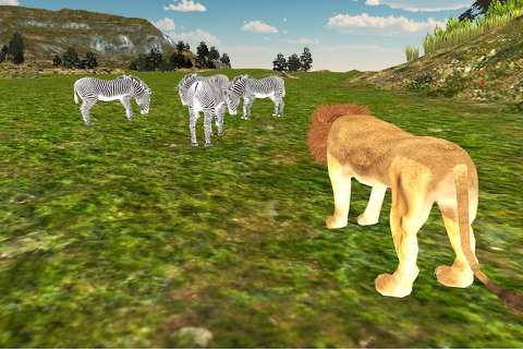 Angry Lion 3D Simulator - Wild Lions Jungle Attack Survival Game screenshot 4