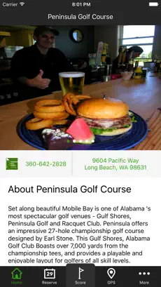 Snímek 1 Peninsula Golf Course - Scorecards, GPS, Maps, and more by ForeUP Golf iphone