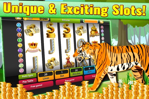 Wild African Tiger Slot Machine Casino - Lucky Jungle King screenshot 2