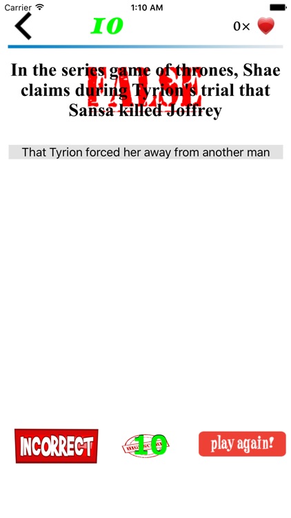 Tv Show TrueOrFalse (no internet needed)