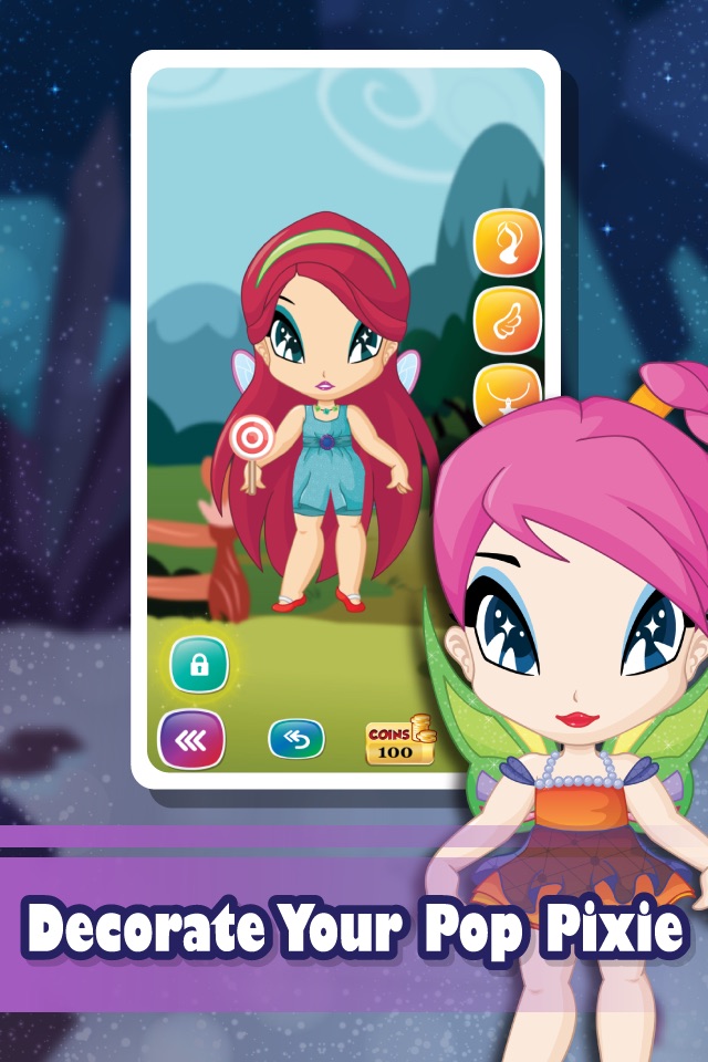 Pop Pixie Dress Up : High Princess Fairy Tale Girl screenshot 2