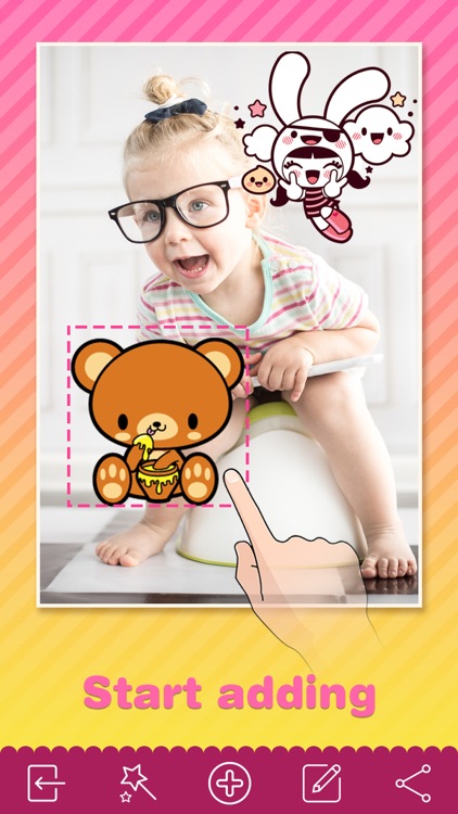 Kawaii Sticker Photo Editor Pro - Girls Selfie Camera with Cute Manga Stamp screenshot-3