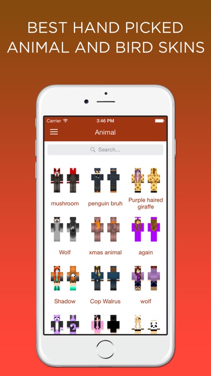 Free Animal & Bird Skins for Minecraft Pocket Edition