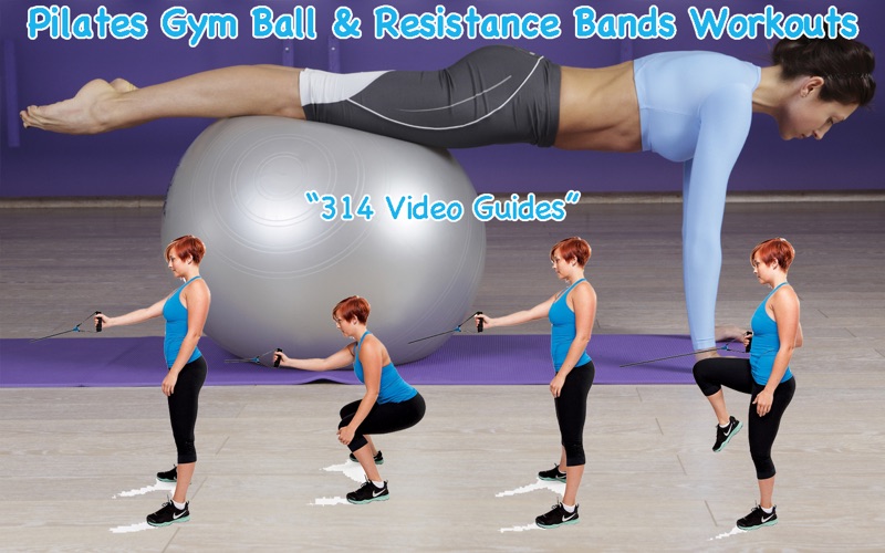Pilates Gym Ball &amp; Resistance Bands Workouts thumbnail 1