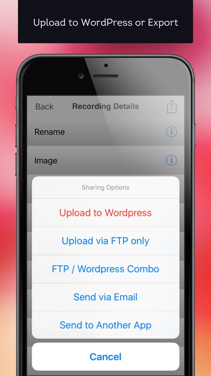 Mobile Podcaster - Record and Publish Your Podcast to WordPress, Libsyn and Dropbox screenshot-4
