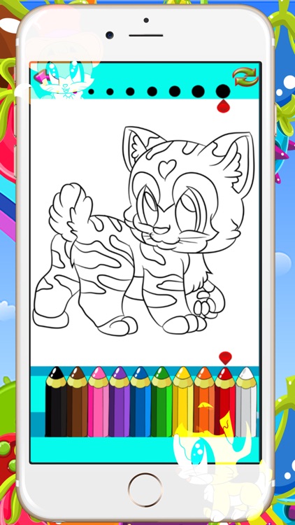 Coloring Books For Preschool Toddler - Kids Drawing Painting kitty Cat Games