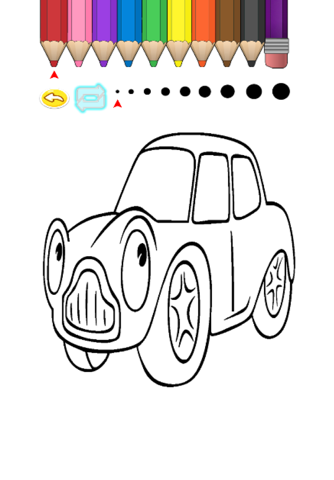 Kids Coloring Book - Cute Small Car Aichi screenshot 2