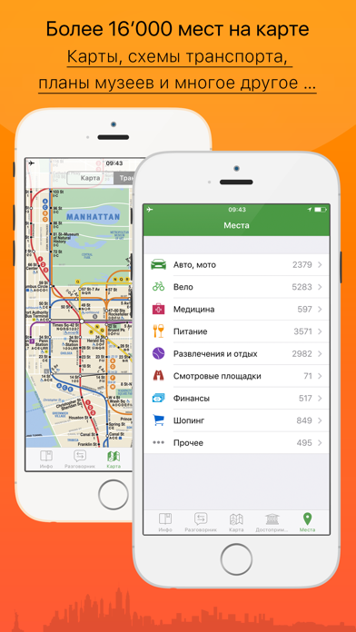 Нью-Йорк - путеводитель, оффлайн карта, разговорник, метро - Турнавигатор Screenshot 4