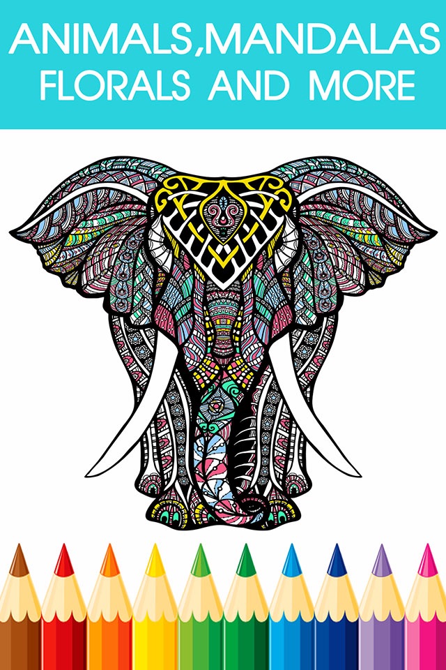 Adult Coloring Book - Free Mandala Color Therapy & Stress Relieving Pages for Adults 3 screenshot 2