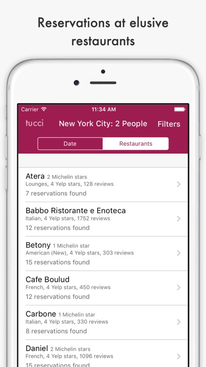 Tucci - Reservations at Elusive Restaurants