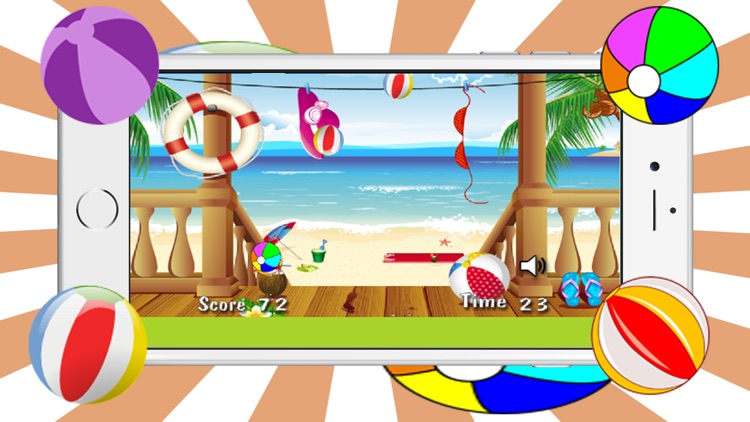 Beach ball shooting game for kids and adult practice skills