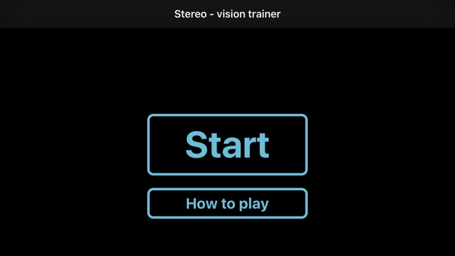 Stereo - illusion game and vision traine