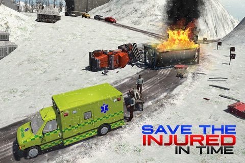Snow Rescue 911 – An Emergency Ambulance driving Simulator screenshot 2