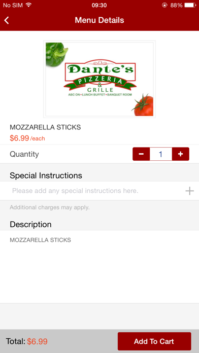 How to cancel & delete Dante's Pizzeria & Grille from iphone & ipad 2