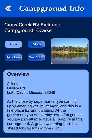 Missouri Campgrounds and RV Parks screenshot 3