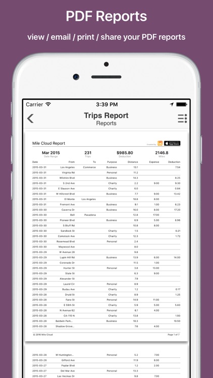 Mile Cloud: mile tracker automatic mileage log for tax deduction with google/apple maps integration screenshot-4