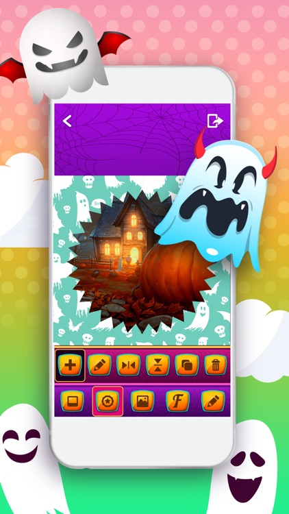 Quick Text on Photo Editor- Add Cute Stickers and Write Captions in Colorful Ghost Frames screenshot-3