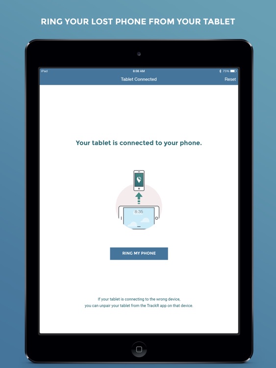 TrackR tablet - Locate Lost or Missing Device Finder