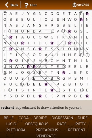 Wordsearch: FREE SAT Puzzles screenshot 4
