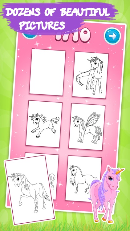 Unicorn coloring book for kids