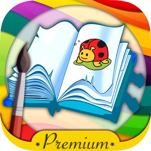 Coloring pages and paint & color drawings - Premium icon