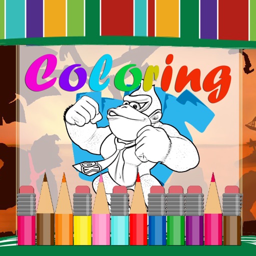 Coloring Kids Game Donkey Kong Edition