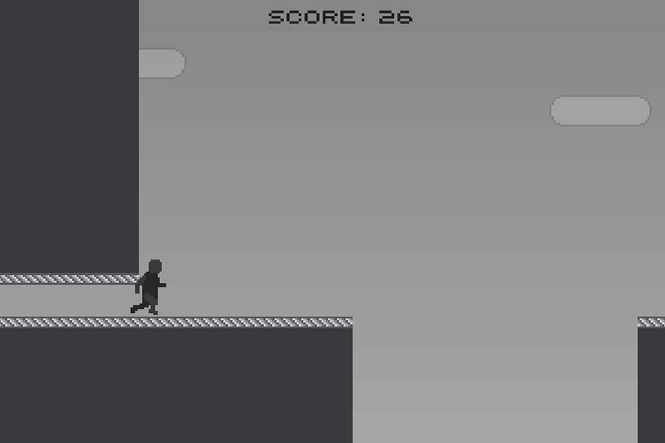 Pixel Alien Escape Shadow Runner:Black nd White screenshot 4