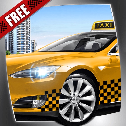 Miami City Taxi 3D Icon