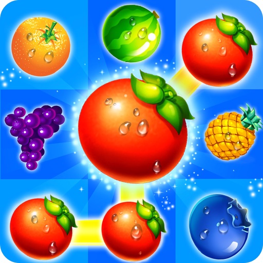 Crazy Fruit Link Ace match 3 fruit sugar mania and fruit blast bomb