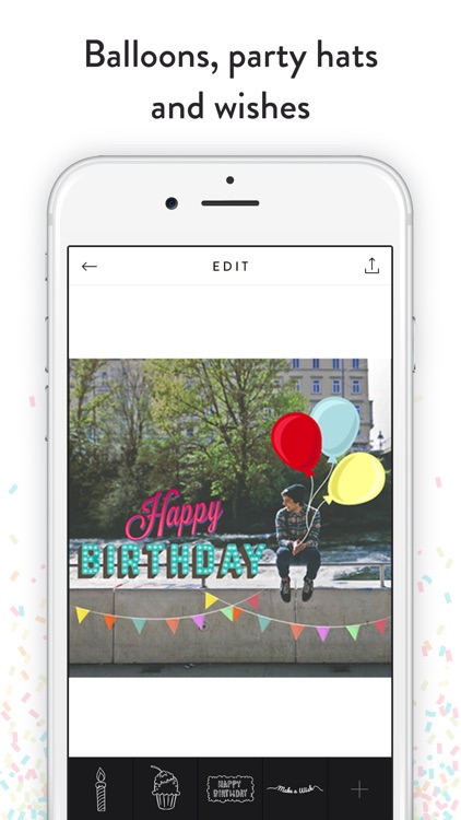 Birthday Stickers - Frames, Balloons and Party Decor Photo Overlays