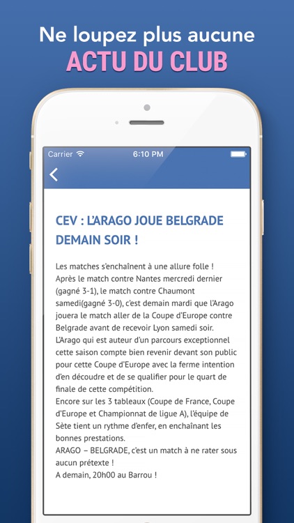 Arago de Sète - Tous les résultats et actualités de votre club de volley screenshot-3