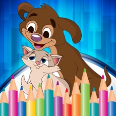 Activities of Game Dog and Cat Coloring Book for Preschool
