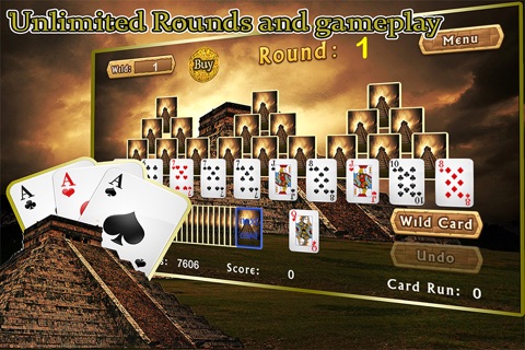 Mayan Pyramid Solitaire Paid-Temple of the Sun Gods screenshot 2
