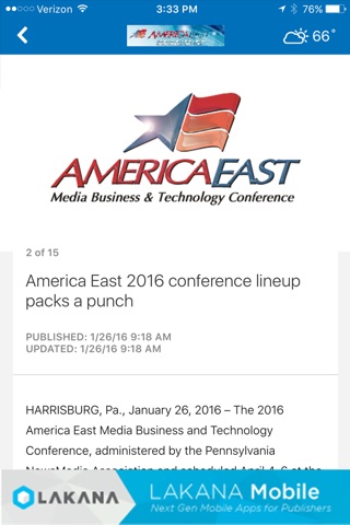 America East Conference 2016 screenshot 4