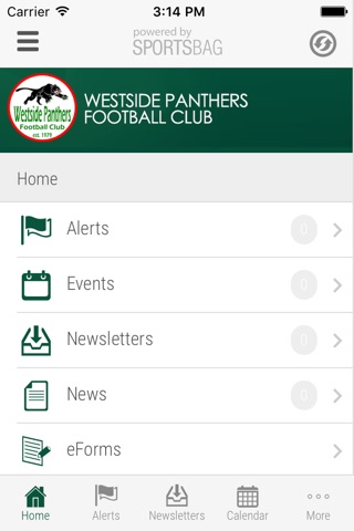 Westside Panthers Football Club - Sportsbag screenshot 2
