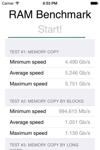 RAM Benchmark screenshot 2