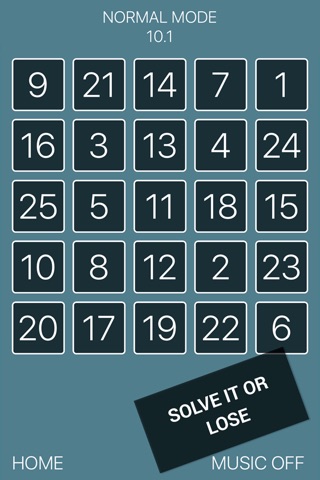 Game of 25 – addictive game for memory, speed reading and logic training screenshot 2