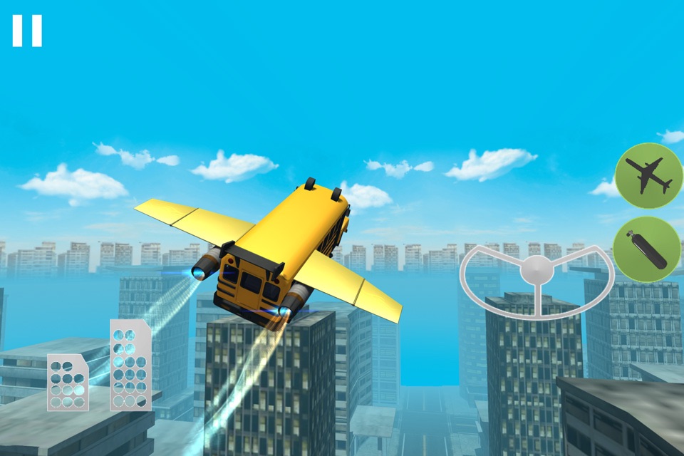 Flying Car Simulator 3D: Stunt Bus screenshot 2
