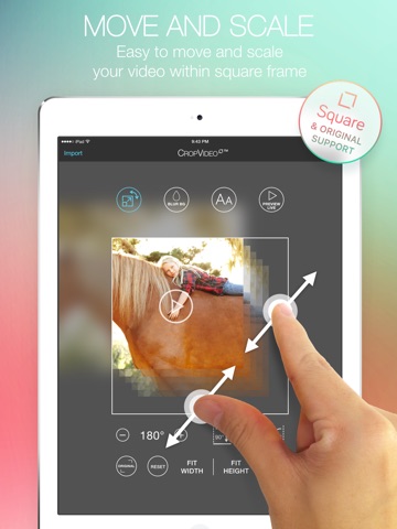 Crop Video Square FREE - Square Video or Crop Zoom Rotate Trim Your Movie Clip or Landscape Vid into Square or Rectangle Size for Instagram screenshot 2