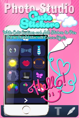 Text on Photo Editor with Camera Effects – Write Cute Captions and Add Stickers to Pics screenshot 4