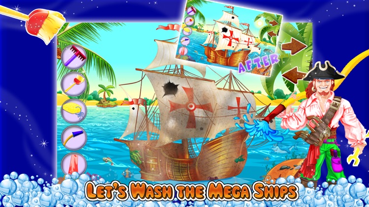 Kids Ship Wash Salon – Cleanup & repair pirate ships in this crazy mechanic game screenshot-3